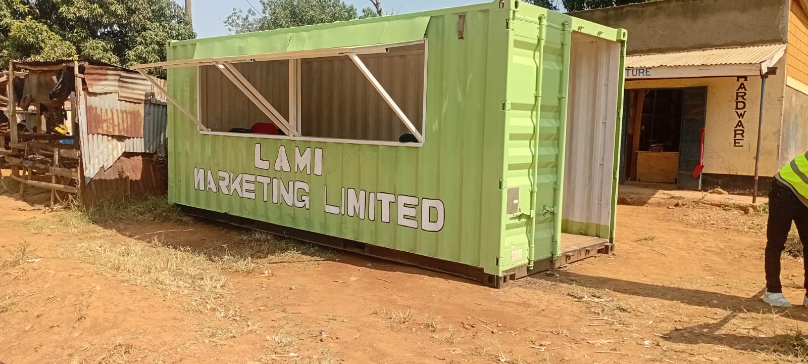 Lami Marketing Limited container shop side view
